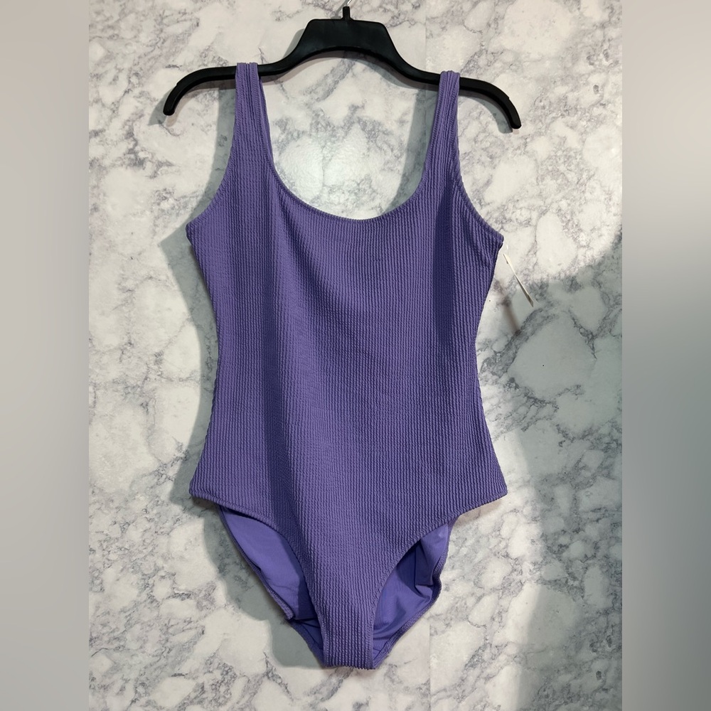 Aerie Purple Bodysuit One Piece with Scoop Neckline